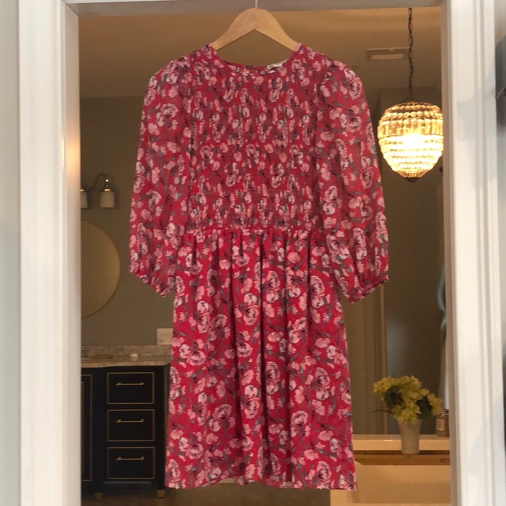 ❤️💕Red/Pink floral dress. Worn once.